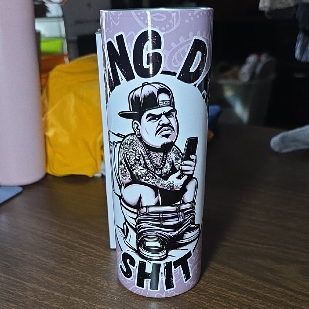Purple Graphic Tumbler